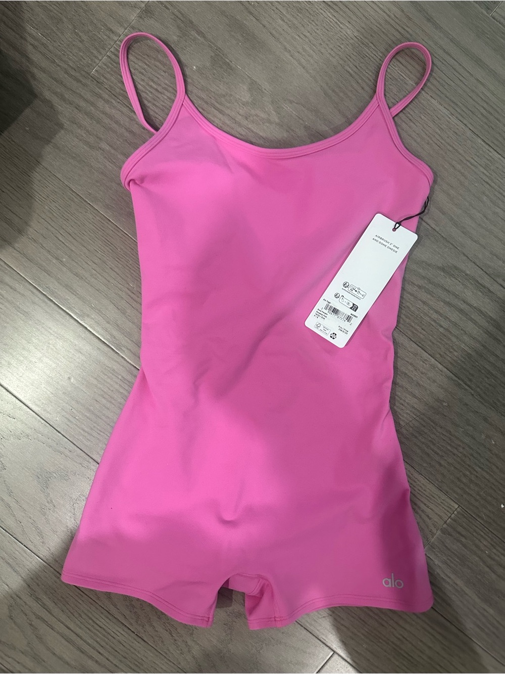 ALO Yoga Hot Pink Airbrush Onesie